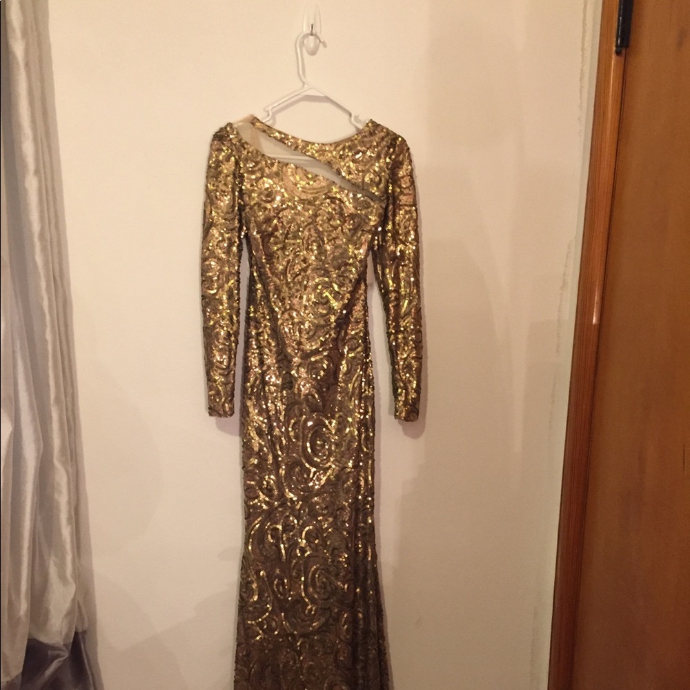 Badgley Mishka full length sequin gown
